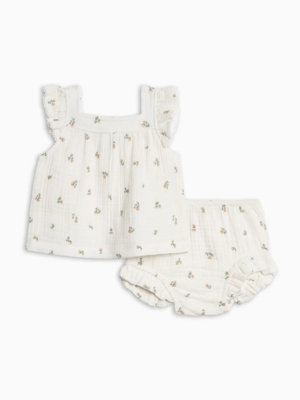 Colored Organics Colette Muslin Floral Tank & Bloomer Set